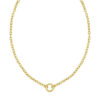 Charm necklace in solid 14K yellow gold, view 2