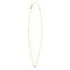 14K Yellow Gold Lab-Grown Diamond Mini M Initial Pendant Necklace