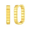 14K Yellow Gold Oval Hoop Earrings