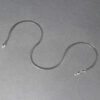 4.60mm herringbone chain in solid 14K white gold, view 3