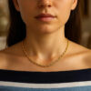 4.1 mm lite anchor chain in solid 14K yellow gold, view 4