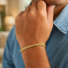 4.10mm franco round bracelet in solid 14K yellow gold, view 2