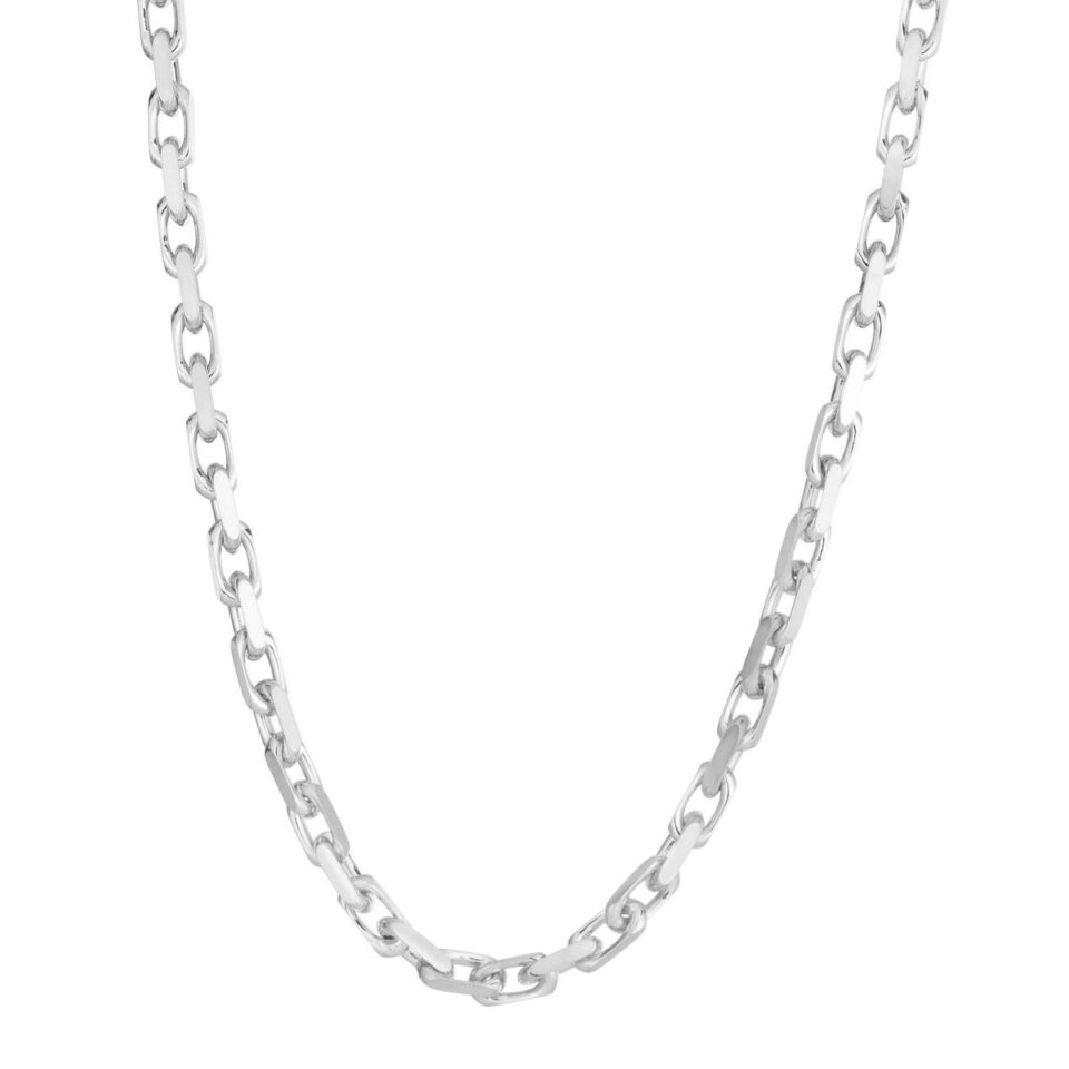 Sterling Silver Rhodium Plated French Cable