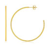 1.5x50mm polished hoop earrings in solid 14K yellow gold