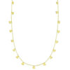 14K Yellow Gold Dangling Hearts Necklace