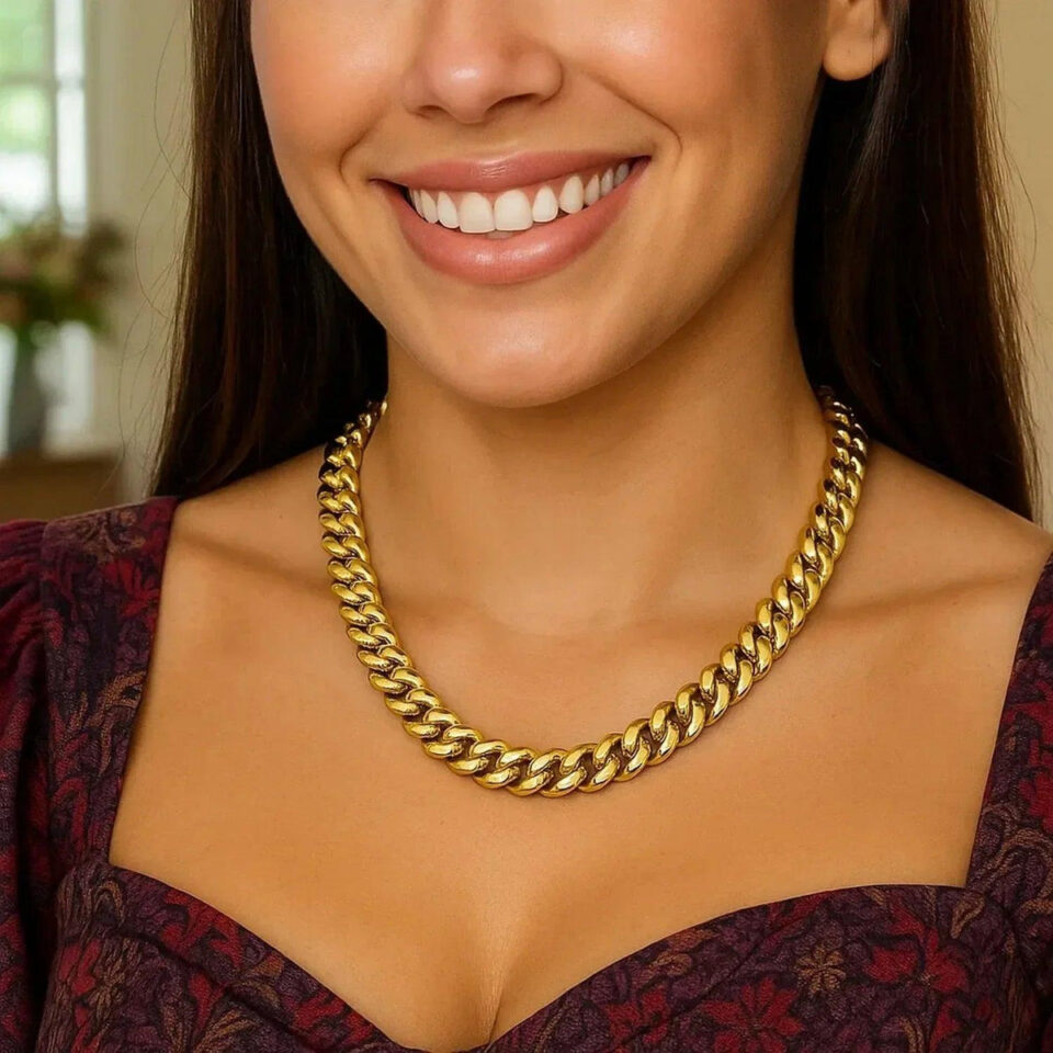 14K Yellow Gold Cuban Chain 10.70mm