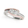 14K White And Rose Gold Lab-Grown Diamond Ring