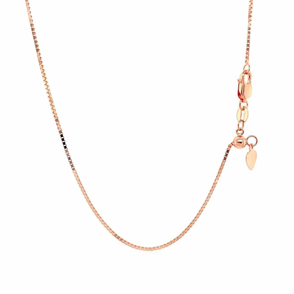 14K Rose Gold Adjustable Chain