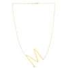 14K Yellow Gold Yours Truly Large Initial M Necklace