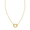 14K Yellow Gold Braided Heart Necklace