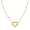 14K Yellow Gold Braided Heart Necklace
