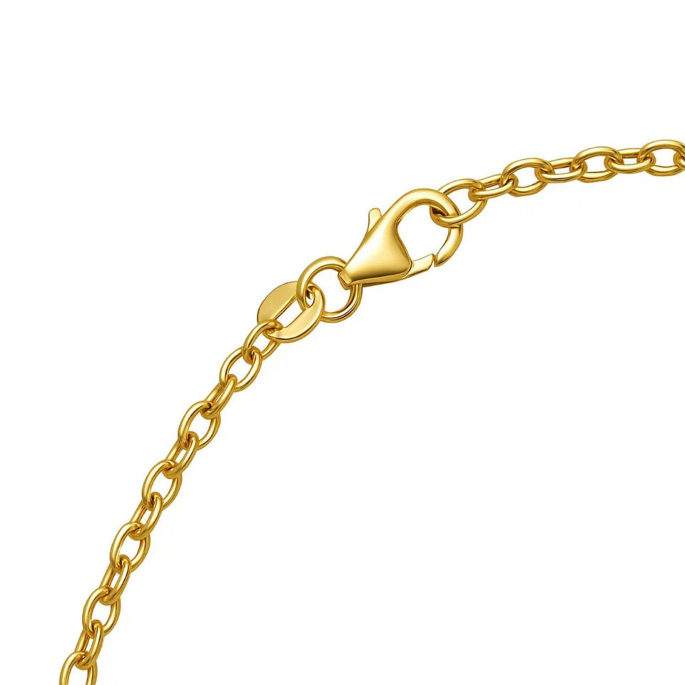 14K Yellow Gold Braided Heart Necklace