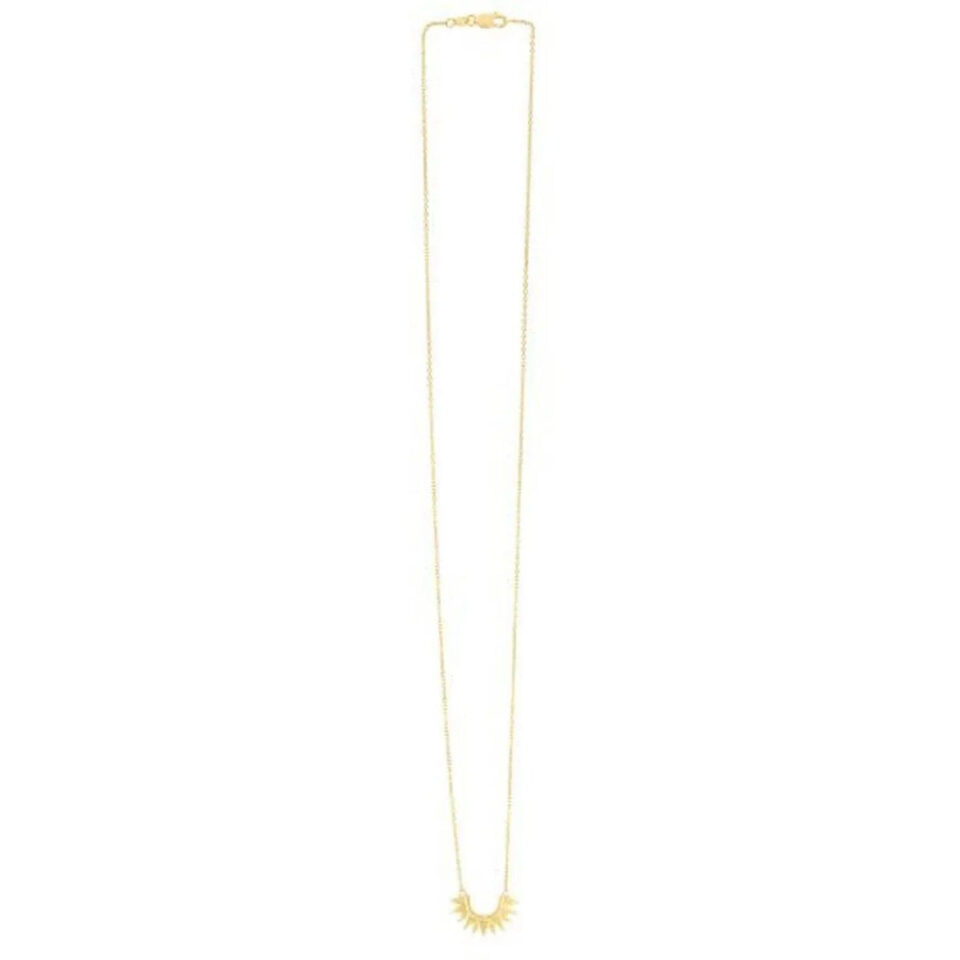 14K Yellow Gold Sunburst Necklace