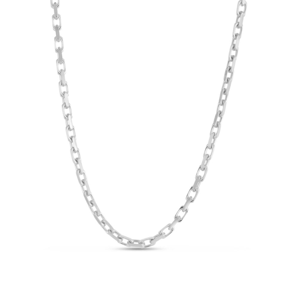 Sterling Silver Rhodium Plated French Cable