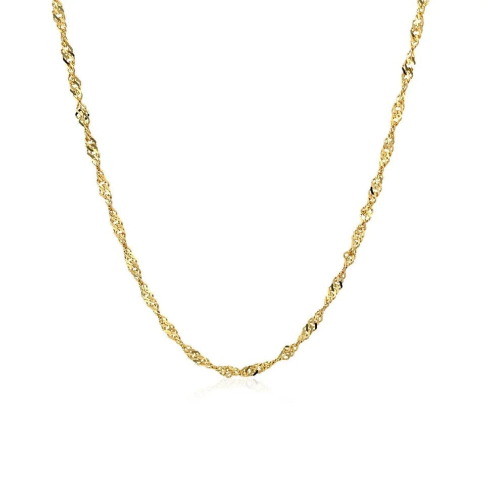 14K Yellow Gold Singapore Chain 1.80mm