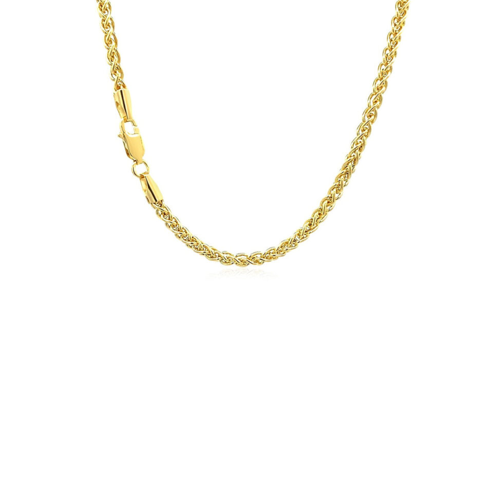 14K Yellow Gold Wheat Chain