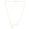 14K Yellow Gold Yours Truly Large Initial T Necklace