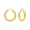 14K Yellow Gold Hoop Earrings Full