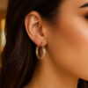 14K Yellow Gold Hoop Earrings Full