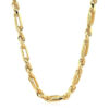 Figaro necklace in solid 14K yellow gold