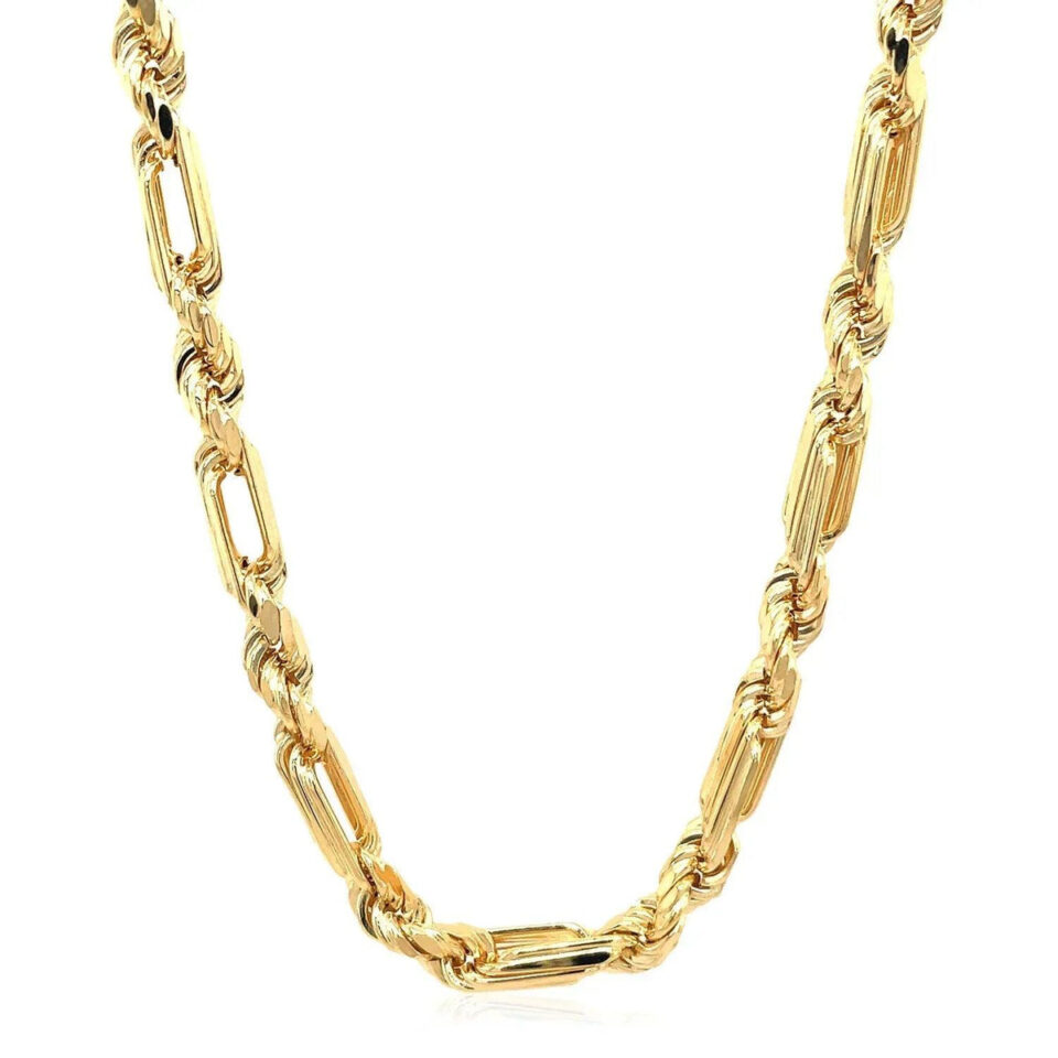 14K Yellow Gold Figaro Necklace