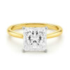 5 ct lab-grown diamond solitaire princess ring in solid 10K yellow gold, engagement ring