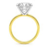 5 ct lab-grown diamond solitaire princess ring in solid 10K yellow gold, engagement ring, view 4