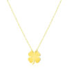 14K Yellow Gold Clover Necklace Four