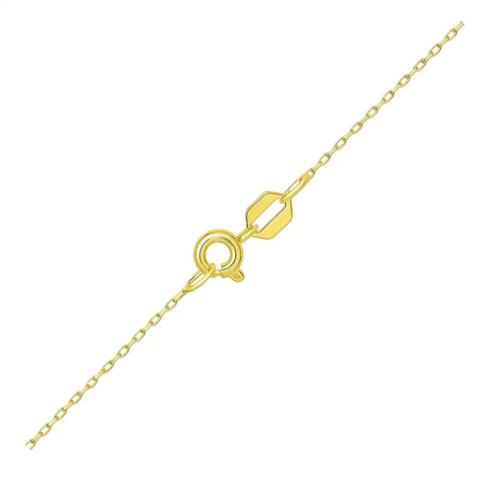 14K Yellow Gold Clover Necklace Four