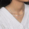14K White Gold Foxtail Chain, 1 mm