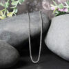 14K White Gold Foxtail Chain, 1 mm