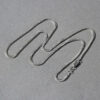 14K White Gold Foxtail Chain, 1 mm