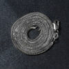 14K White Gold Foxtail Chain, 1 mm