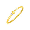 14K Yellow Gold Lab-Grown Diamond Bangle 3.40mm