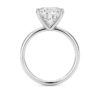 5 ct lab-grown diamond solitaire cushion ring in solid 10K white gold, engagement ring, view 4