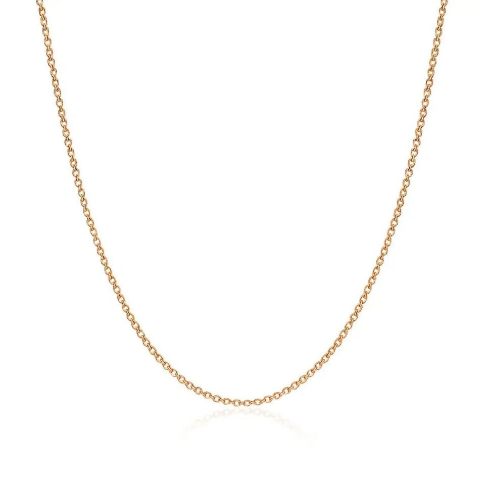 14K Rose Gold Cable Chain 1.10mm