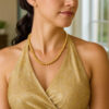 14K Yellow Gold Bead Necklace 5mm