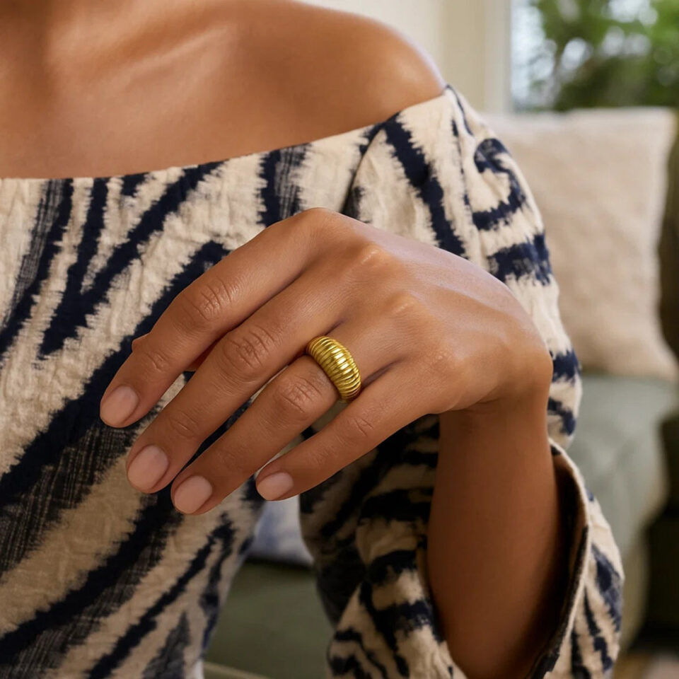 14K Yellow Gold Ring 9.60mm
