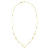 14K Yellow Gold Station Heart Necklace