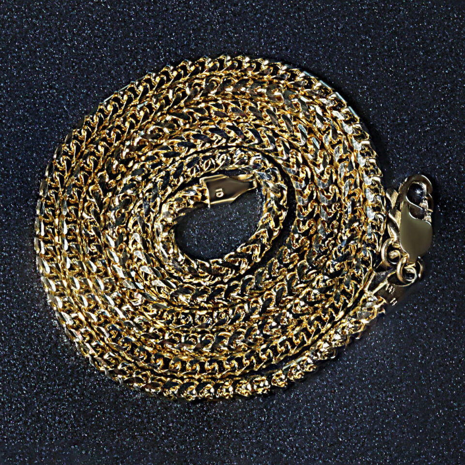 14K Yellow Gold Franco Round Chain
