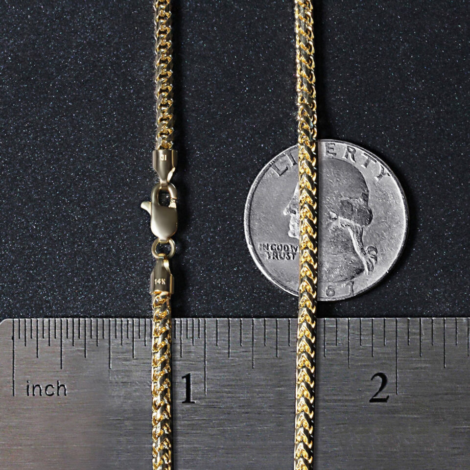 14K Yellow Gold Franco Round Chain