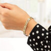 6.35mm bracelet in solid 14K yellow gold, view 5