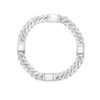 Sterling Silver, Rhodium Plated Cuban Bracelet