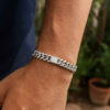 Sterling Silver, Rhodium Plated Cuban Bracelet
