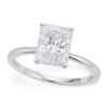 3 ct tw lab-grown diamond radiant solitaire ring in solid 14K white gold, engagement ring, view 2