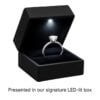 3 ct tw lab-grown diamond radiant solitaire ring in solid 14K white gold, engagement ring, view 6