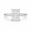 3 ct tw lab-grown diamond radiant solitaire ring in solid 14K white gold, engagement ring