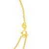 Round peridot necklace in solid 14K yellow gold, view 2