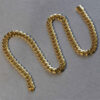Polished curb necklace in solid 14K yellow gold, view 4