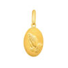 Religious praying hands pendant in solid 14K yellow gold
